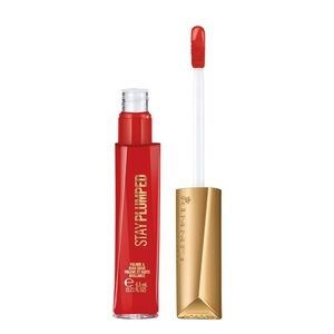 Rimmel London Stay Plumped Lip Gloss - Saucy Red 500